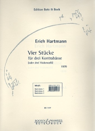 4 Stcke fr 3 Kontrabsse (Violoncelli) Stimmen
