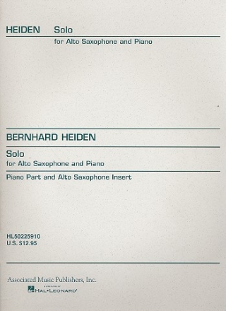 Solo for alto saxophone and piano (1969)