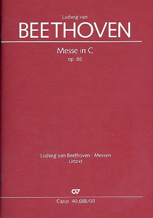 Messe C-Dur op.86 fr Soli, gem Chor und Orchester Klavierauszug