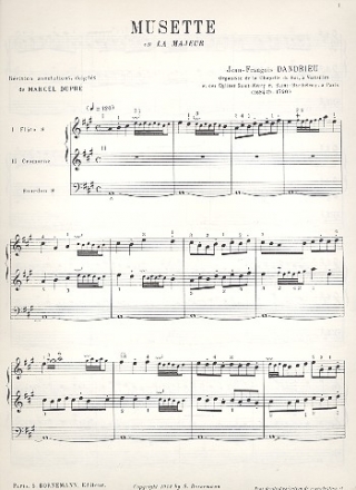 Musette la majeur no.14 pour orgue