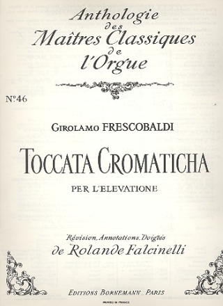 Toccata Cromaticha no.46 fr Orgel