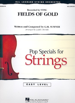 Fields of Gold for string orchestra with rhythm section score and parts