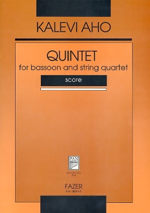 Quintett fr Fagott und Streichquartett Studienpartitur