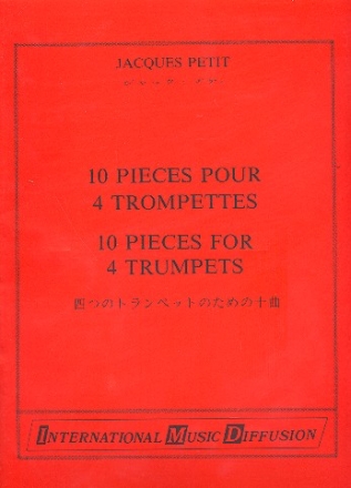 10 Pices pour 4 trompettes partition+parties