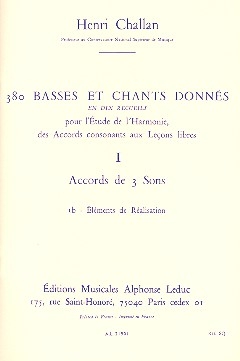 380 basses et chants donns vol.1b Accords de 3 sons - lments de ralisation