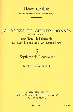 380 basses et chants donns vol.3b Septime de Dominante - lments de ralisation