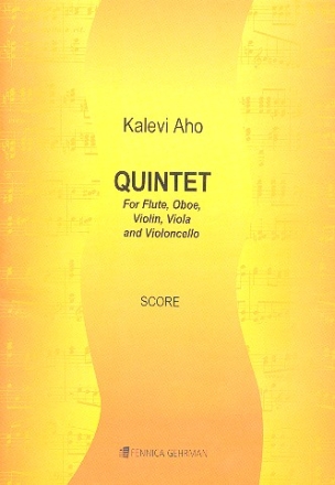 Quintet for flute, oboe, violin, viola and cello score,  archive copy