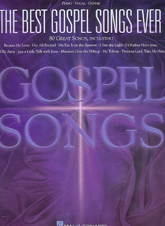 The Best Gospel Songs ever for songbook piano/vocal/guitar partitur