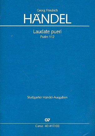 Laudate Pueri Psalm 112 fr Sopran solo, gem Chor (SSATB), 2 Ob, 2 Vl und Bc Klavierauszug (la)
