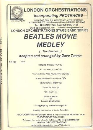 Beatles Movie Medley: for vocals and jazz ensemble conductor and parts