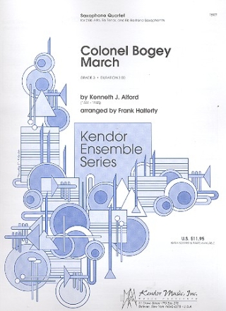 Colonel Boogie Marsch for 2 soprano saxophones, alto saxophone and baritone saxophone  score and parts