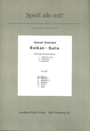 Balkan-Suite fr 2 Mandolinen, Mandola, Gitarre und Bass Partitur