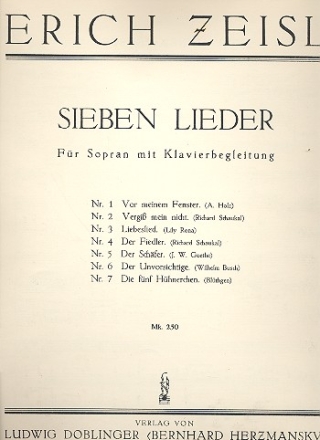 7 Lieder fr Sopran und Klavier