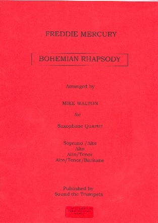 Bohemian Rhapsody for 4 saxophones score and parts