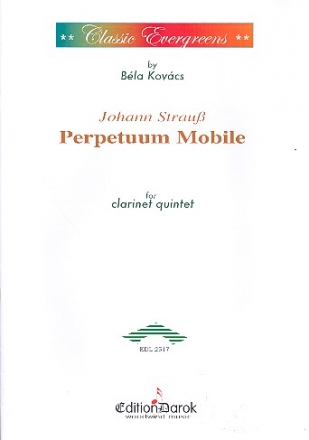 Perpetuum mobile for clarinet in Eb, 2 clarinets, alto clarinet in Eb and bass clarinet score and parts