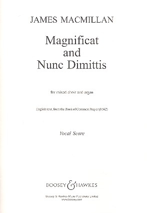 Magnificat und Nunc dimittis fr gem Chor und Orgel Partitur (en)