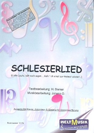 Schlesierlied fr Klavier/Gesang/Gitarre