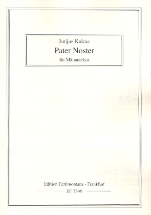 Pater noster fr Mnnerchor a cappella Partitur