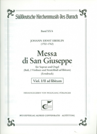 Messa di San Giuseppe fr Sopran und Orgel (Streicher ad lib) Violine 1/2