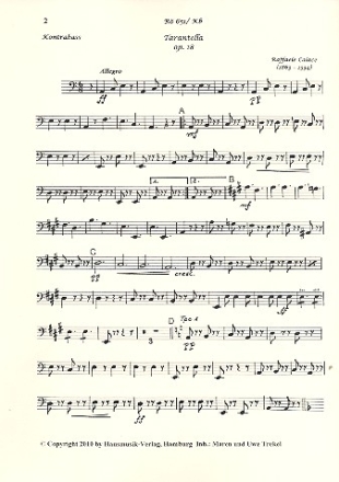 Tarantella op.18 fr Zupforchester Kontrabass
