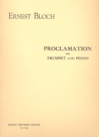 Proclamation  for trumpet and piano