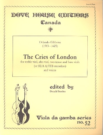 The Cries of London 5 viols or recorders and voices score and parts