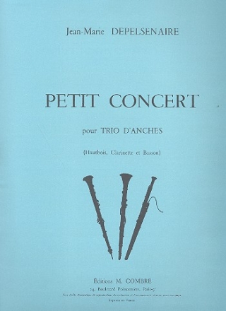 Petit concert pour hautbois, clarinette et basson partition et parties