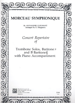 Morceaux symphonique for trombone (baritone) and piano