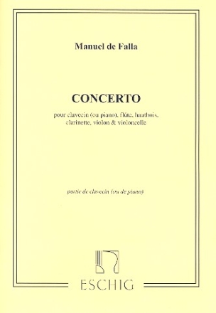 Concerto pour clavecin (piano), flute, hautbois, clarinette, violon et violoncelle partie de clavecin (piano)
