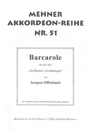 Barcarole aus Hoffmanns Erzhlungen fr Akkordeon