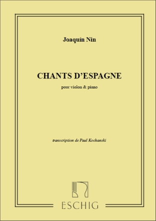 Chants d'Espagne pour violon et piano