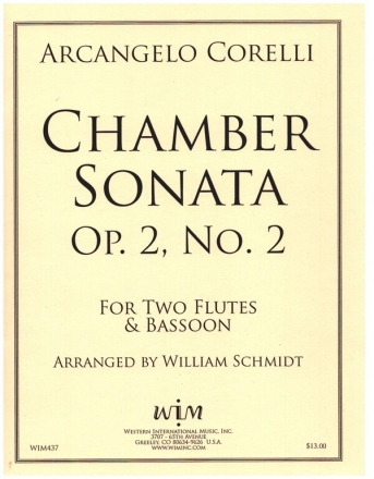 Sonate op.2,2 for 2 flutes and bassoon score and parts