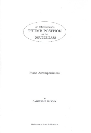 An Introduction to Thumb Position for double bass and piano piano accompaniment