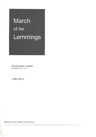 March of the Lemmings for 3-4 double basses score and parts