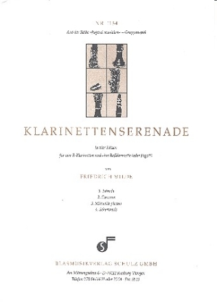 Klarinettenserenade fr 4 Klarinetten und Bassklarinette (Fagott) Partitur und Stimmen