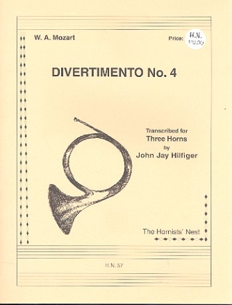 Divertimento no.4 for 3 horns score and parts