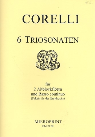 6 Triosonaten op.2 fr 2 Altblockflten und Bc Facsimile