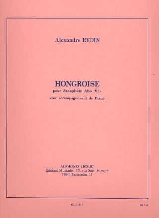 Hongroise pour saxophone alto et piano