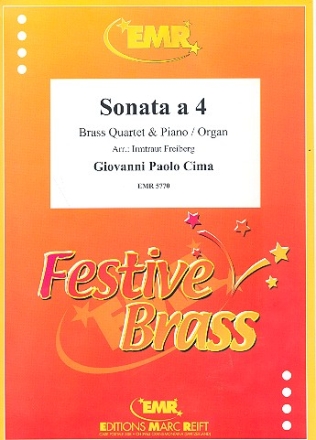 Sonata a 4 fr 4 Blechblser und Klavier (Orgel) Partitur und Stimmen