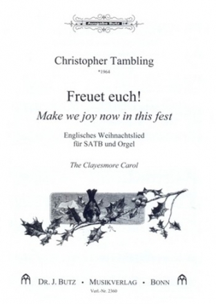 Freuet euch fr gem Chor und Orgel Partitur (dt/en)