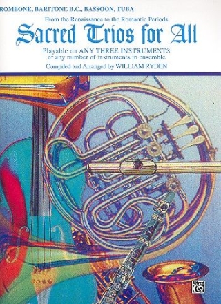 Sacred Trios for All for 3 instruments trombone (baritone/bassoon/tuba) score