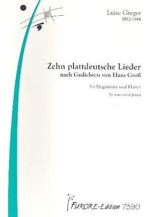 10 plattdeutsche Lieder fr Gesang und Klavier