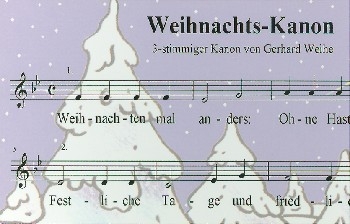 Postkarte Weihnachtskanon (Set mit 10 Stk)