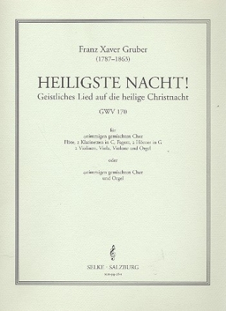 Heiligste Nacht fr gem Chor und Orgel (Orchester ad lib) Orchester-Partitur