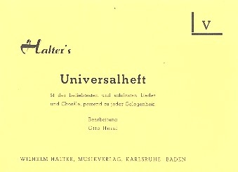Halters Universalheft fr Blserensemble Heft 5 siehe Infotext