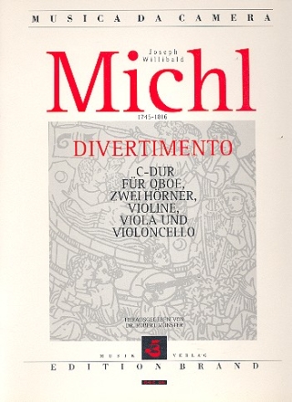 Divertimento C-Dur fr Oboe, 2 Hrner, Violine, viola und Violoncello Partitur und Stimmen