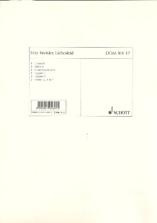 Liebesleid fr Salonorchester Salonorchester-Ergnzung (Zusatzstimmen fr groes Orchester) - Fl II,