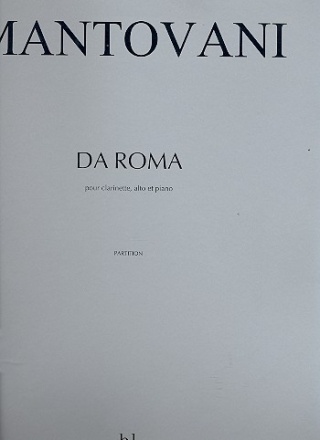 Da Roma pour clarinette, alto et piano parties