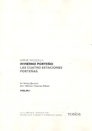 Invierno Porteno fr Streichquartett Stimmen