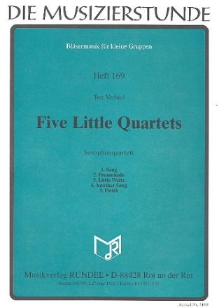 5 little Quartets fr 4 Saxophone Partitur und Stimmen